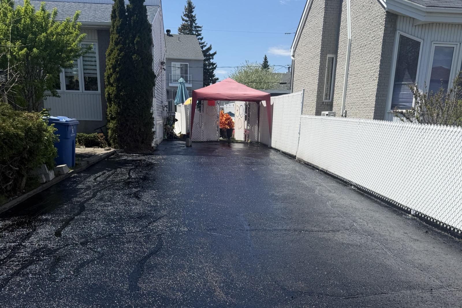 Crack filling and sealcoating — complete protection — After